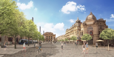 Place de la Comédie arborée