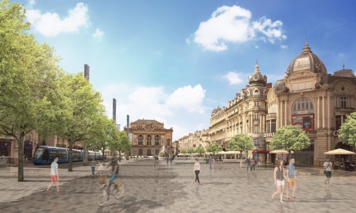 Place de la Comédie arborée